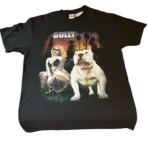 Black Graphic T-Shirt Edgy Design 100% Cotton NWT